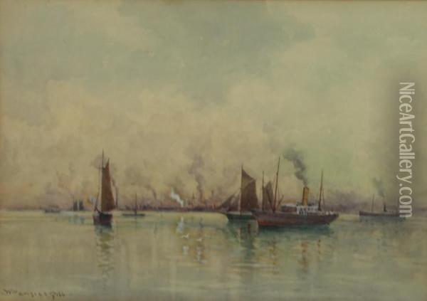 Harbour Scene Oil Painting - William Menzies Gibb