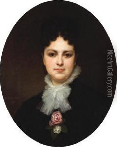 A Portrait Of Mrs. Addison Head Oil Painting - William-Adolphe Bouguereau