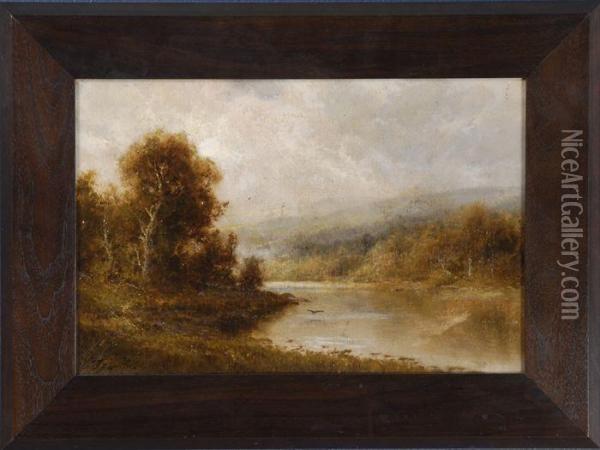 Riverscape Oil Painting - Thomas Bartholomew Griffin