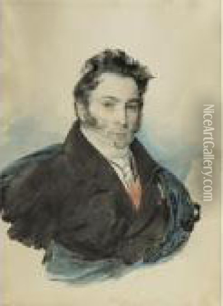 Portrait Of Count Aleksandr Ribeaupierre (1781-1865) Oil Painting - Karl Brulloff