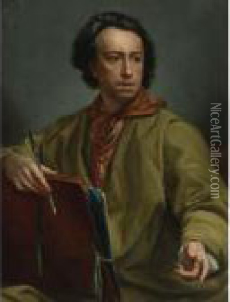 Self-portrait Of The Artist Oil Painting - Anton Raphael Mengs