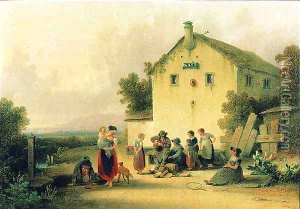 The Traveling Tinker 1843 Oil Painting - Joshua Shaw