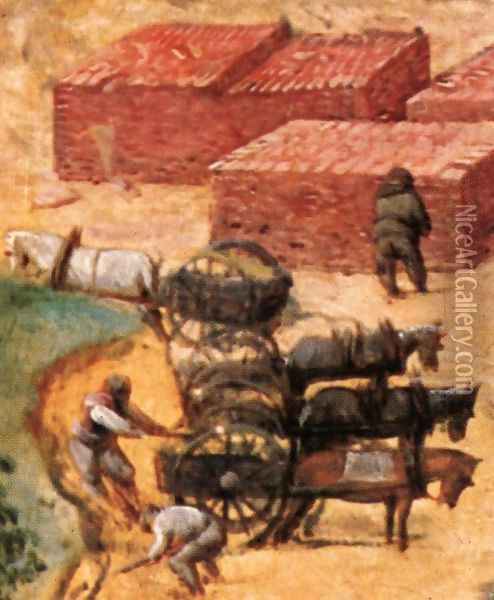 The Tower of Babel (detail) 1563 19 Oil Painting - Jan The Elder Brueghel