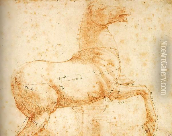 Study of a Sculpture of a Horse Oil Painting - Raphael