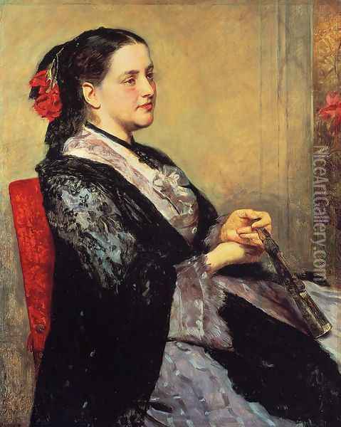 Portrait Of A Lady Of Seville Oil Painting - Mary Cassatt