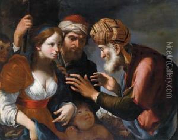 Il Profeta Elia E La Vedova Di Sarepta Oil Painting - Gregorio Preti