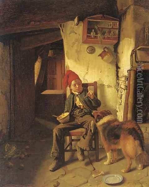 Bide a wee Oil Painting - William Baxter Collier Fyfe