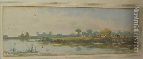 Near Marlow 1883 Oil Painting - Charles Frederick Allbon