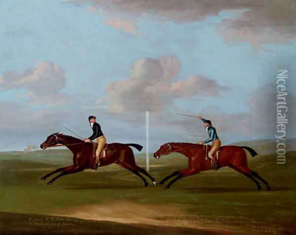 The Race for Kings Plate at Newmarket Oil Painting - Francis Sartorius