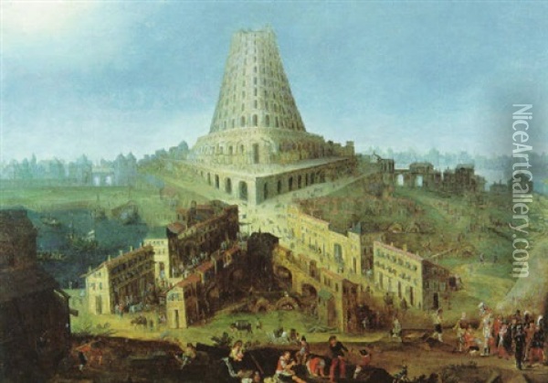 Der Turmbau Zu Babel Oil Painting - Frans Floris the Elder