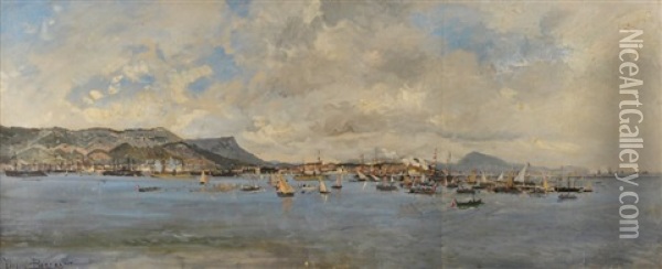Rade De Toulon Oil Painting - Paulin Andre Bertrand