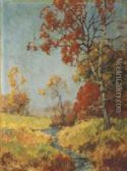 Autumn Stream Oil Painting - Maurice Braun