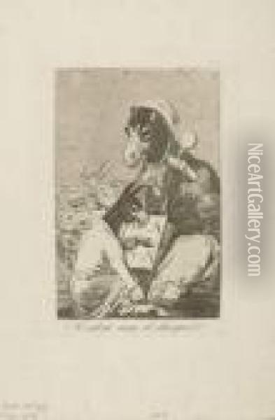 Si Sabra Mas El Discipulo? (und Wenn Der Schuler Mehr Wusste?) Oil Painting - Francisco De Goya y Lucientes