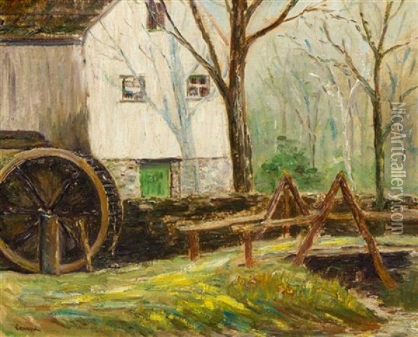 The Mill Oil Painting - Robert Vonnoh