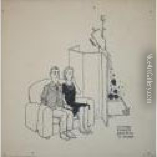 How To Run A Communal Home Oil Painting - William Heath Robinson