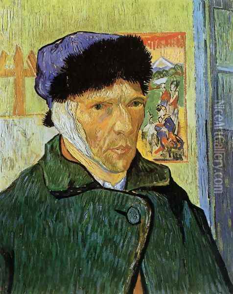 Self Portrait with Badaged Ear Oil Painting - Vincent Van Gogh
