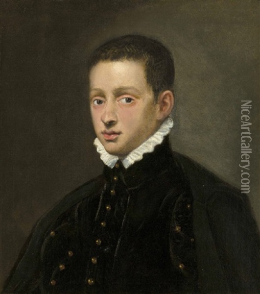 Portrait Of A Boy, Probably Of The Mocenigo Family, Bust-length Oil Painting -  Tintoretto