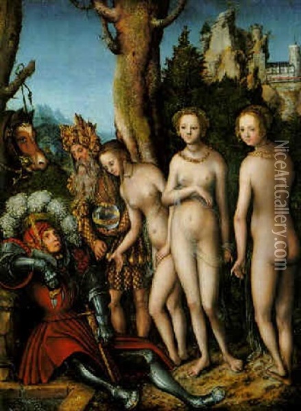 The Judgement Of Paris Oil Painting - Lucas Cranach the Elder