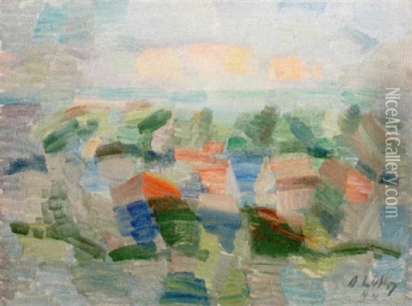 Abstrakte Landschaft Oil Painting - Oscar Wilhelm Luethy
