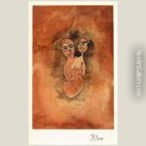 Madre E Hija Oil Painting - Paul Klee