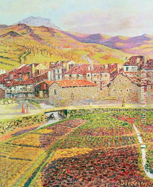 The Countryside Oil Painting - Dario de Regoyos y Valdes