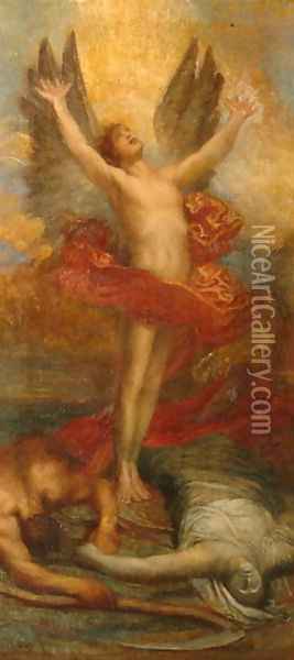 Love Triumphant, c.1898 Oil Painting - George Frederick Watts