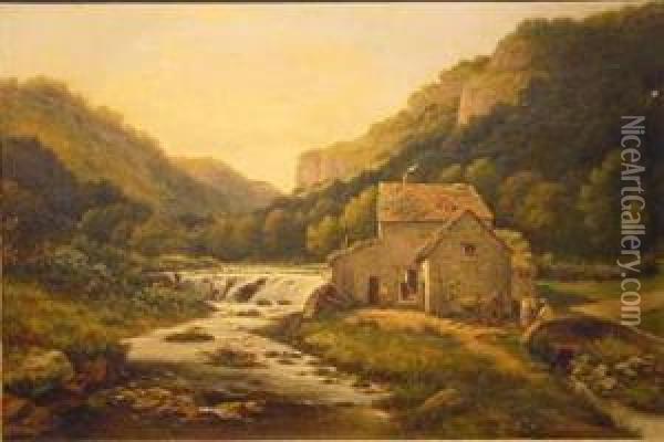 A Valley Near Buxton Oil Painting - Julius Godet