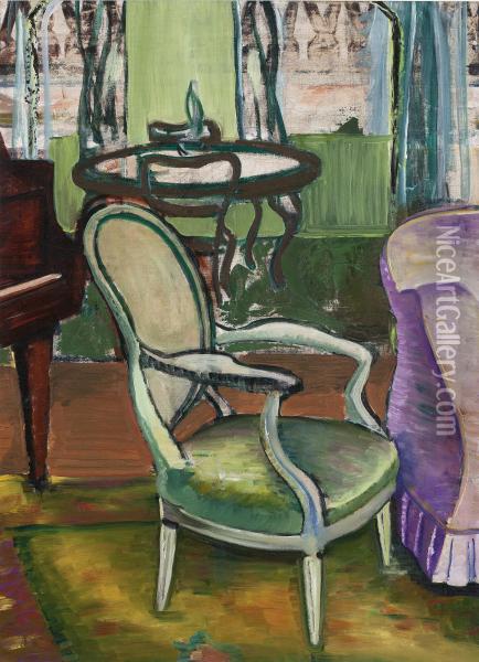 Study Of The Drawing Room Of The Artist Oil Painting - Prudence Heward