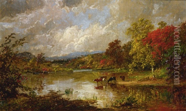 Autumn Afternoon Oil Painting - Jasper Francis Cropsey
