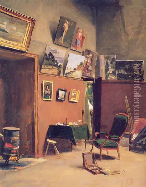 Studio in the rue de Furstenberg Oil Painting - Frederic Bazille