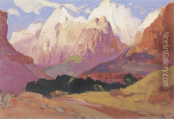 Grand Tetons Oil Painting - Franz Arthur Bischoff
