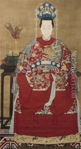 Gong Zhilu (late Ming Early Qing Dynasty), The Oil Painting -  Gong Dingzi
