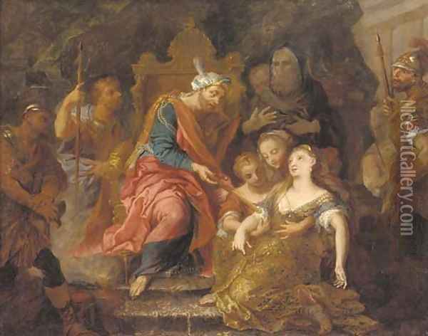 Esther before Ahasuerus Oil Painting - Antoine Coypel