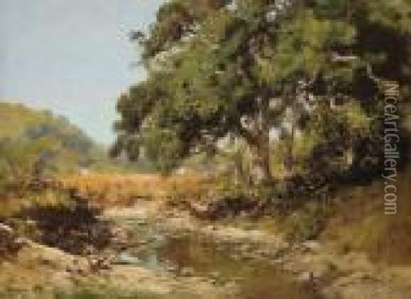 Stream Through The Valley Oil Painting - William Keith
