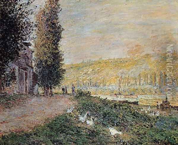 The Banks Of The Seine Lavacour Oil Painting - Claude Oscar Monet