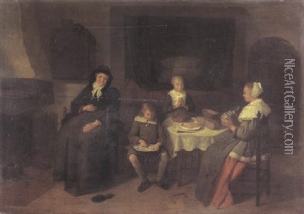 Stubeninterieur Oil Painting - Quiringh Gerritsz van Brekelenkam