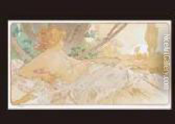 Dawn Oil Painting - Alphonse Maria Mucha