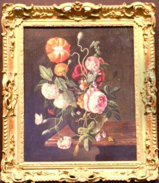 Floral Still Life Oil Painting - Jacob van Walscapelle