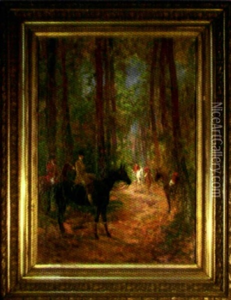 Le Rendez-vous De Chasse Oil Painting - Victor Francois Tardieu