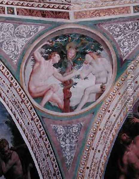 Original Sin from the pendentive of the dome 1532-36 Oil Painting - Bernardino Luini