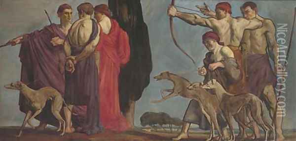 An allegory of the hunt Oil Painting - German School
