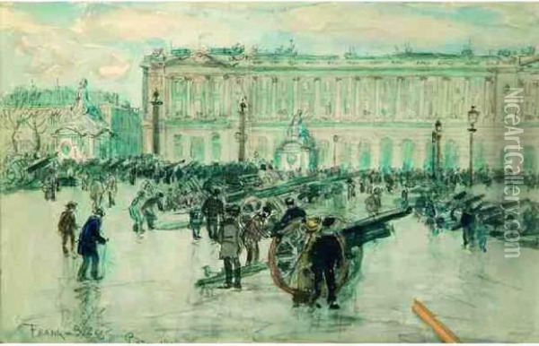 Signee En Bas A Gauche Et Datee 1918. Oil Painting - Frank Myers Boggs