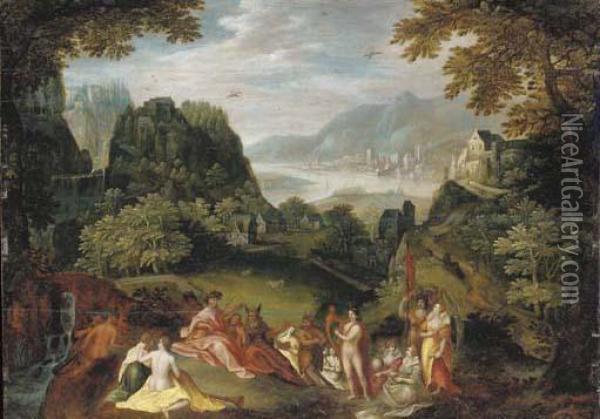 The Contest Between Apollo And Marsyas Oil Painting - Karel Van Mander