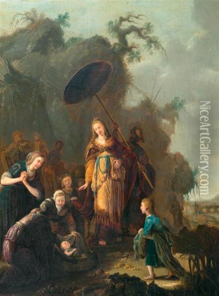 The Discovery Of Moses. Oil Painting - Willem Bartsius