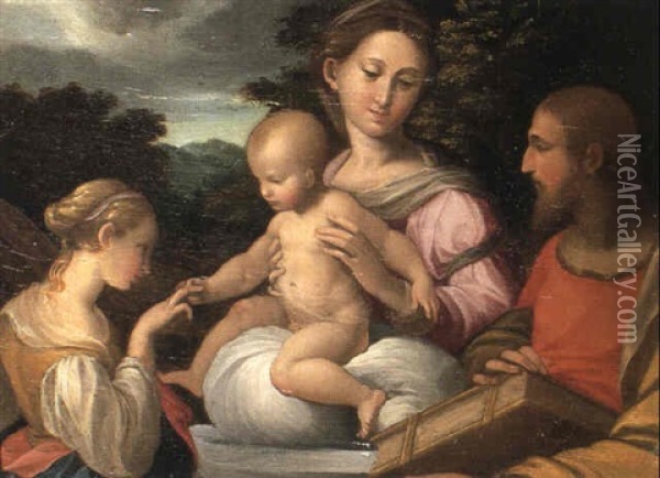 Die Mystische Vermaehlung Der Heiligen Katharina Oil Painting -  Parmigianino
