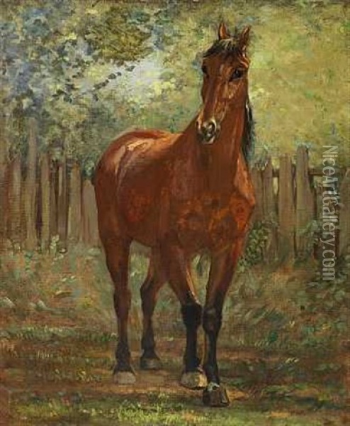 Hesteportraet Oil Painting - Rosa Bonheur