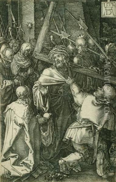 Durer Bearing The Cross Oil Painting - Albrecht Durer