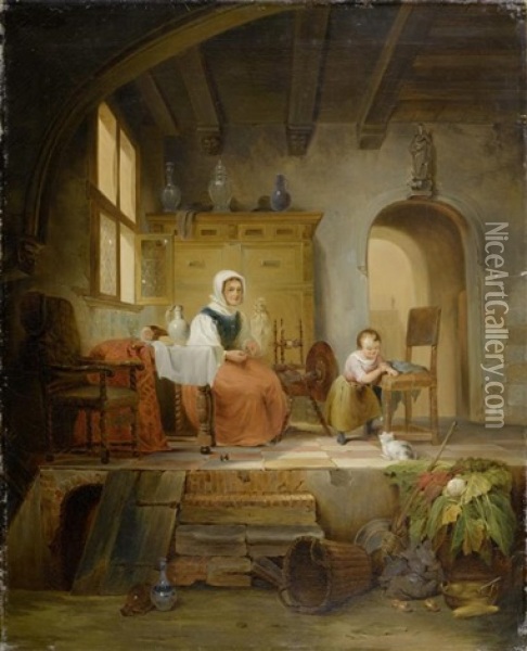 In Der Kuche Oil Painting - Abraham van Stry the Elder