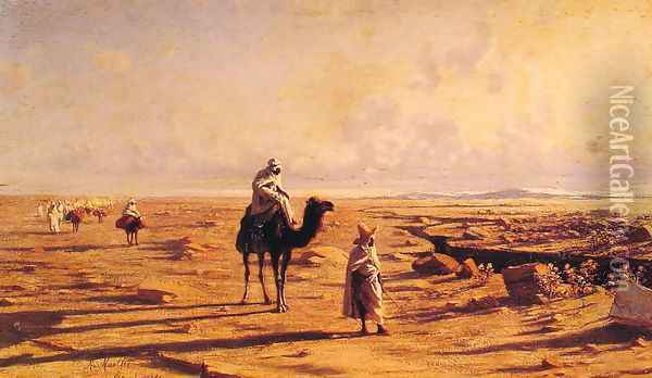 The desert cavalcade Oil Painting - Reinhold von Moeller