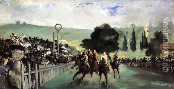 Racetrack Near Paris 1864 Oil Painting - Edouard Manet